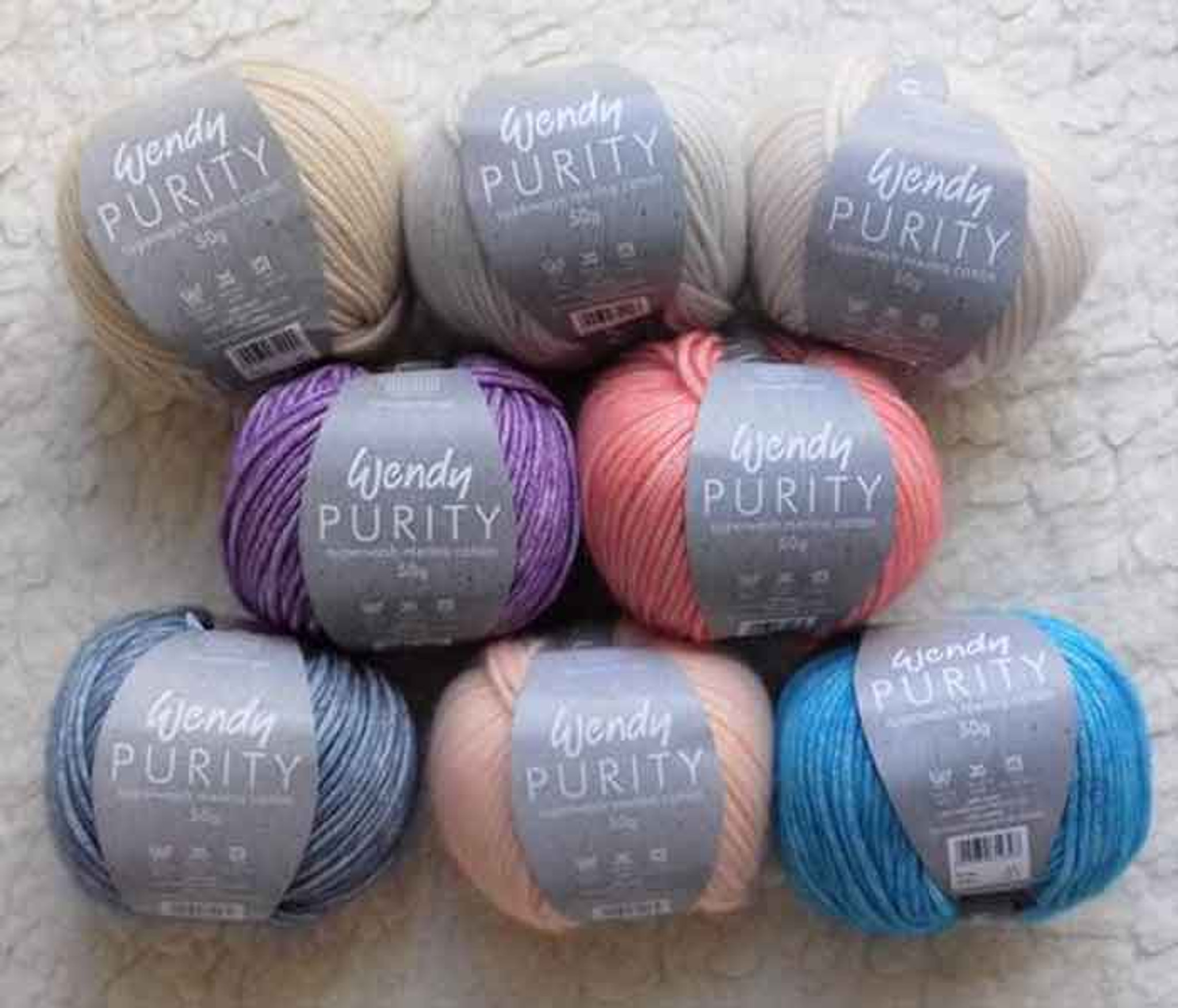 Wendy Purity Merino Cotton Knitting Yarn Various Shades Outback Yarns