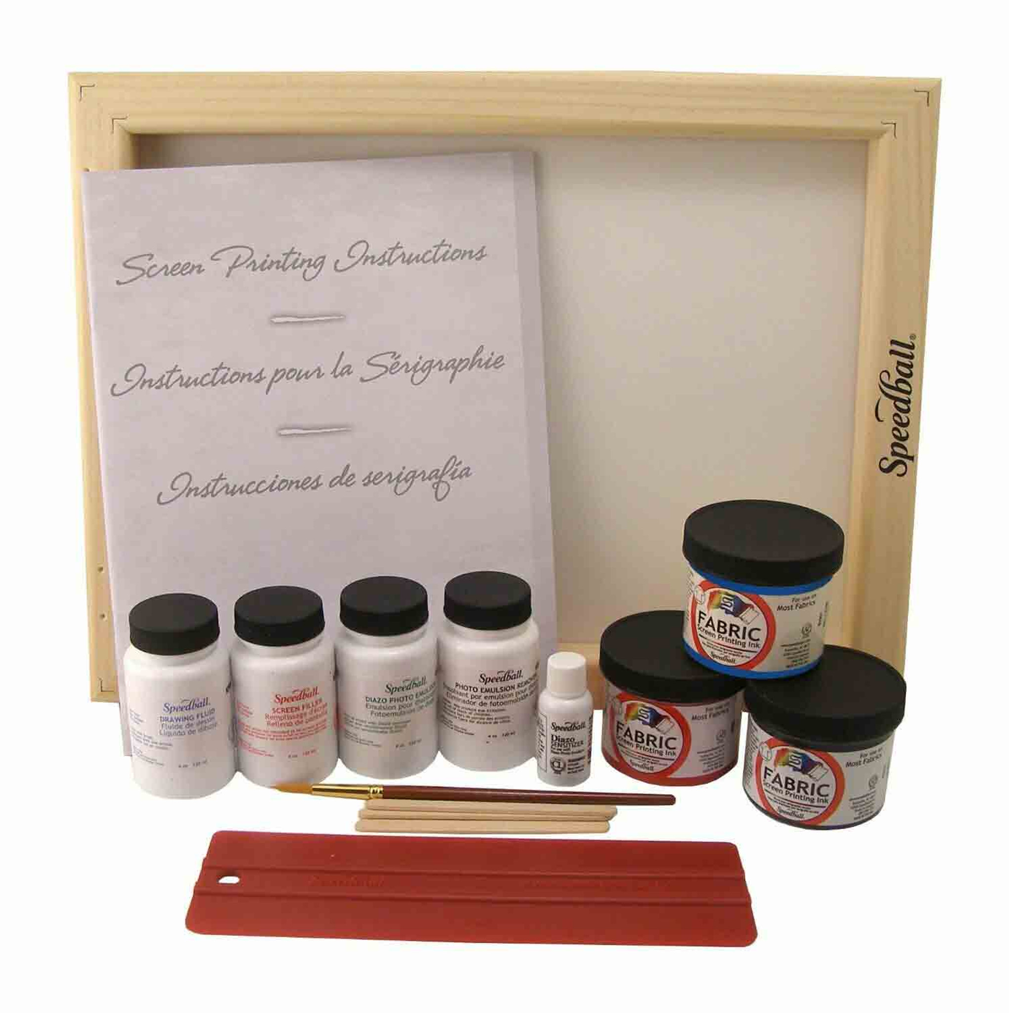 SPEEDBALL ART PRODUCTS 4526 SUPER VALUE FABRIC SCREEN PRINTING KIT | Sealed  New