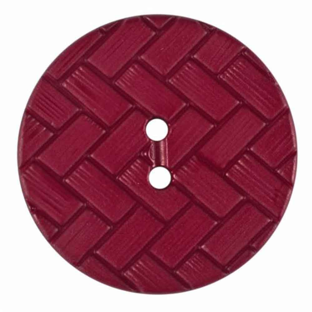 Classic Woven Effect Dark Pink (24) Button 2 Holes 18mm Diameter