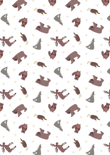 Small Things... World Animals | Lewis and Irene | SM22.1 | North American Animals on White