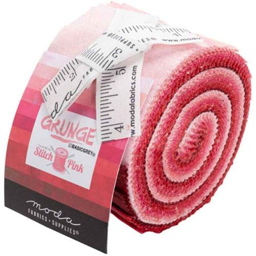 Grunge Junior Jelly Roll - Stitch Pink | Moda Fabrics | Junior Jelly Roll | 30150JJRSP