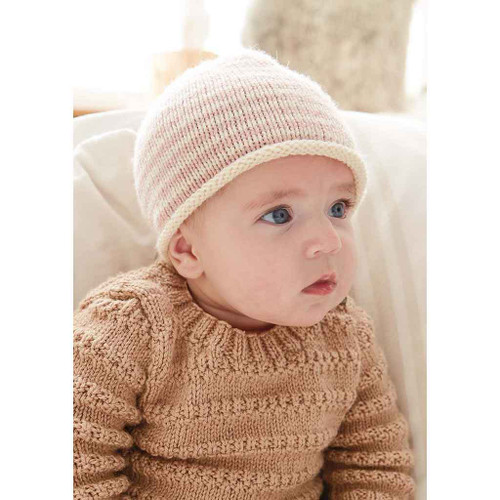 Rowan Aida Children Hat Knitting Pattern using Baby Cashsoft Merino | Digital Download (ZB247-00001) - Main Image