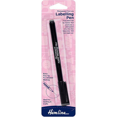 Black Permanent Fine Line Labelling Pen | Hemline