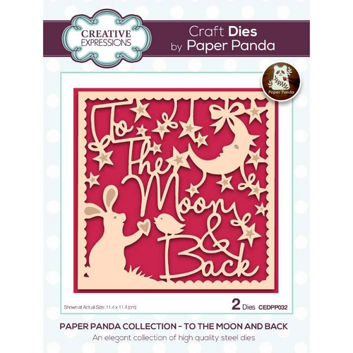 Creative Expressions | Paper Panda Collection | To the Moon and Back Craft Die