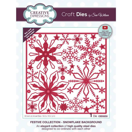 Creative Expressions | Craft Dies | Sue Wilson | Festive Collection | Snowflake Background