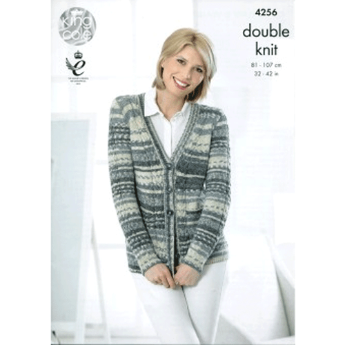 Ladies Cardigan and Waistcoat Knitting Pattern | King Cole Drifter DK 4256 | Digital Download - Main Image