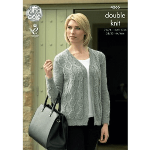 Ladies Waistcoat and Cardigan Knitting Pattern | King Cole Panache DK 4265 | Digital Download - Main Image