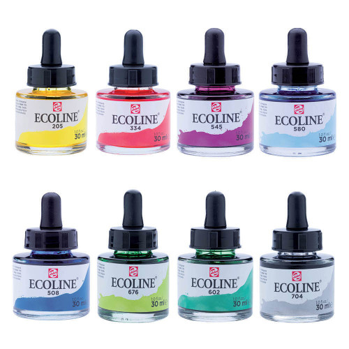 Ecoline Inks in Dropper Bottles 30ml | Various Colours  - Main Image