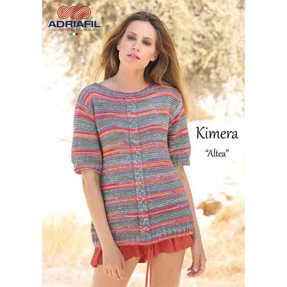 Altea Pullover/Top Knitting Pattern | Adriafil Kimera DK | Digital Download - Main Image