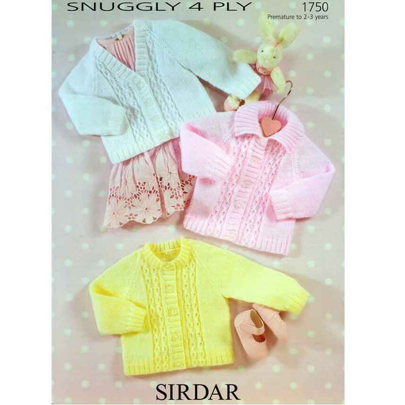 Children/Babies Cardigans Knitting Pattern | Sirdar Snuggly 4 Ply 1750 | Digital Download