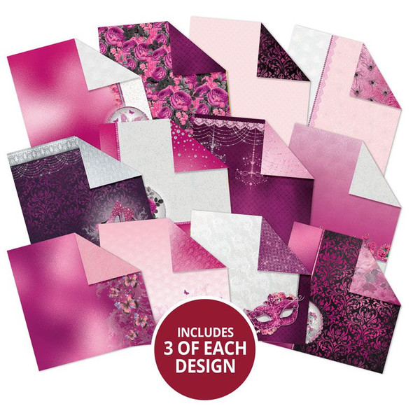 8" x 8" Paper Pad | Rose Quartz Dreams | Hunkydory | Content