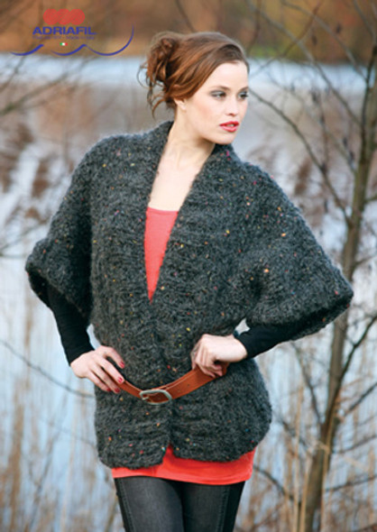 Cardigan "Ofra" Knitting Pattern | Adriafil Olimpo Yarn