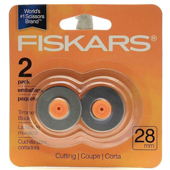 Fiskars Rotary Trimmer Blades | 28 mm diameter | Twin pack - Main Image