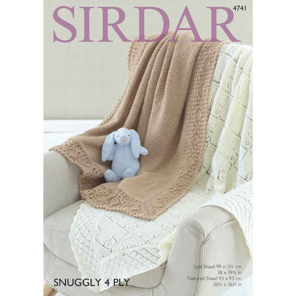 Shawls Knitting Pattern | Sirdar Snuggly 4 Ply 4741 | Digital Download - Main Image