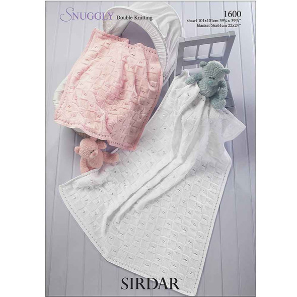 Blanket and Shawl Knitting Pattern | Sirdar Snuggly DK 1600 | Digital Download - Main Image