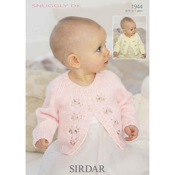 Baby/Girls Cardigans Knitting Pattern | Sirdar Snuggly DK 1944 | Digital Download - Main Image