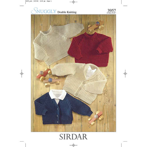 Cardigans and Sweaters Knitting Pattern | Sirdar Snuggly DK 3957 | Digital Download - Main Image