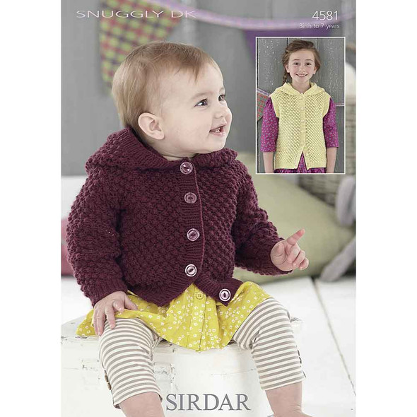 Jacket and Waistcoat Knitting Pattern | Sirdar Snuggly DK 4581 | Digital Download - Main Image