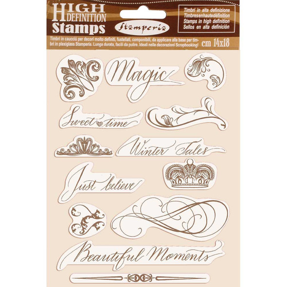 Natural Rubber Stamp Set | Winter Tales | Dorota Kotowicz | Stamperia | Beautiful Moments