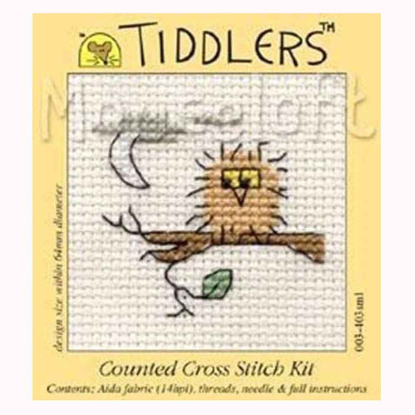 Mouseloft | Tiddlers Mini Cross Stitch Kits | Owl