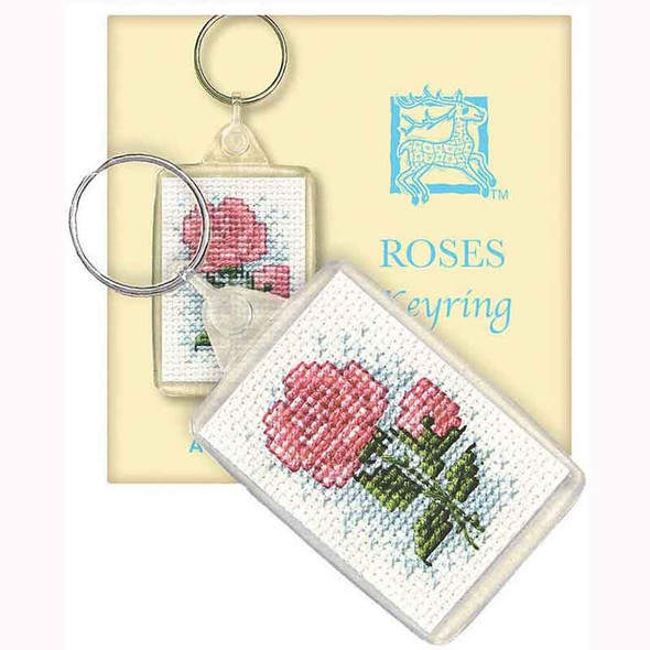 Textile Heritage | Counted Cross Stitch Keyring Kit | Roses