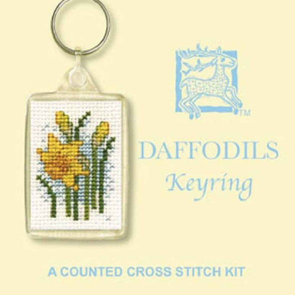 Textile Heritage | Counted Cross Stitch Keyring Kit | Daffodils 