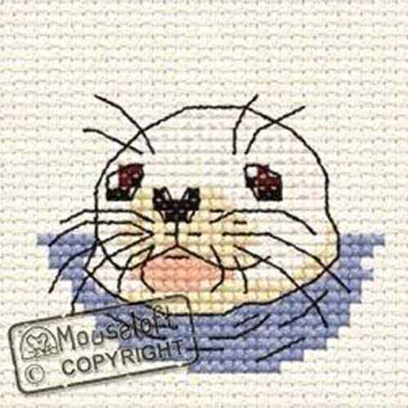 Mouseloft Mini Cross Stitch Kits | By the Seaside Series | Baby Seal - Main Image