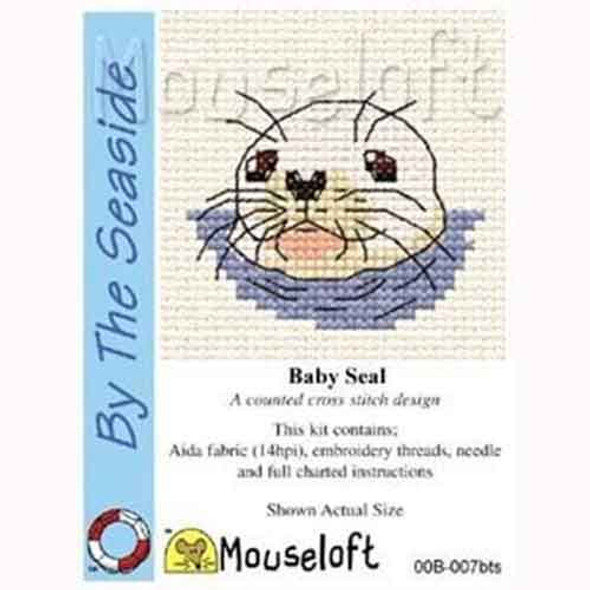 Mouseloft Mini Cross Stitch Kits | By the Seaside Series | Baby Seal