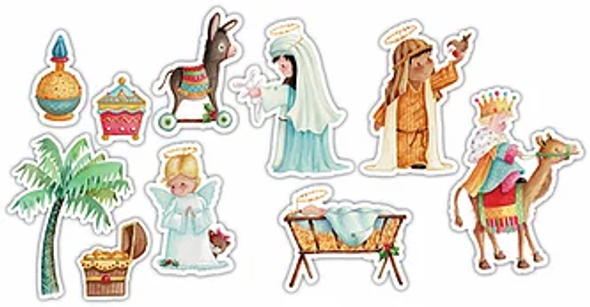 Printed Wooden Ephemera Shapes | Nativity | Helz Cuppleditch | Craft Consortium | Content