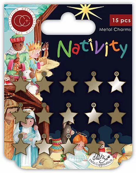 Metal Star Charms | Nativity | Helz Cuppleditch | Craft Consortium