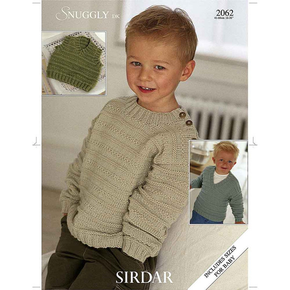 Sweaters and Slipover Knitting Pattern | Sirdar Snuggly DK 2062 | Digital Download - Main Image