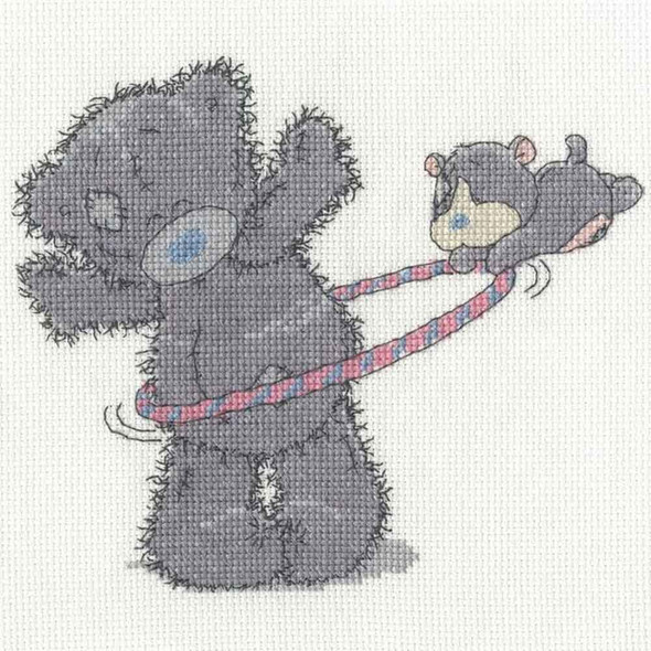 DMC | Tatty Teddy & Peanuts Cross Stitch Kit | Hula Hoop 