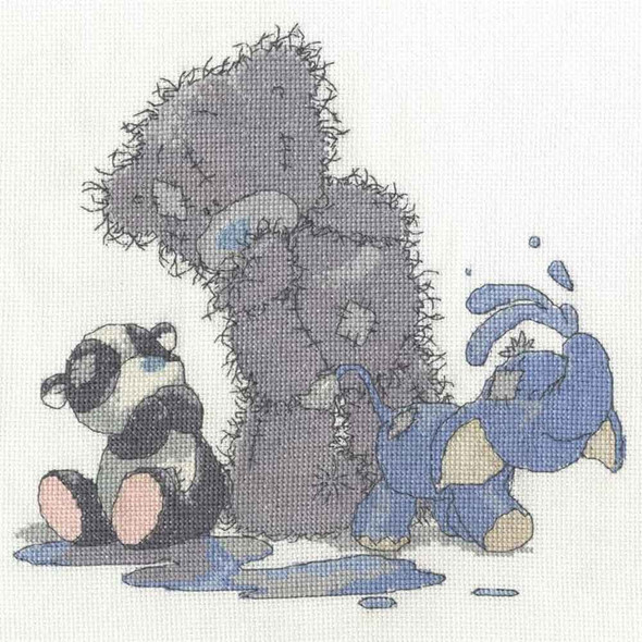 DMC | Tatty Teddy, Bracken & Toots Cross Stitch Kit | Making a Splash