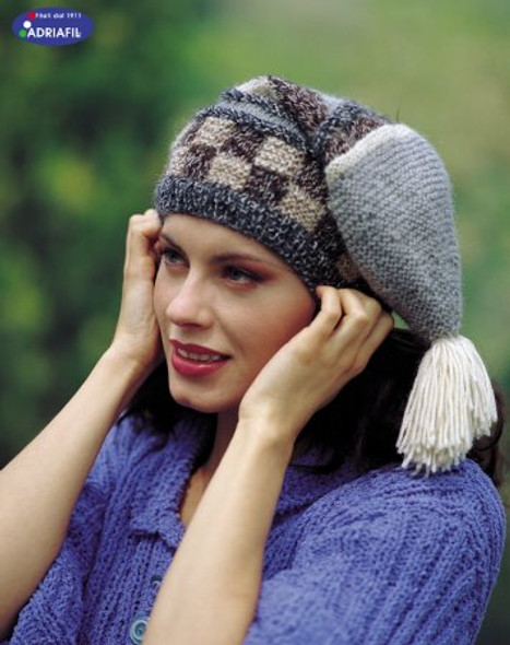 Jacquard Pattern Hat with Tassels Knitting Pattern | Adriafil Sierra Andina DK Knitting Yarn | Free Downloadable Pattern - Main Image