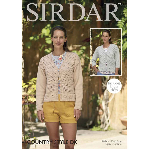 Woman's Jacket Knitting Pattern | Sirdar Country Style DK 7938 | Digital Download - Main Image