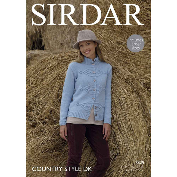 Women Jacket Knitting Pattern | Sirdar Country Style DK 7829 | Digital Download - Main Image