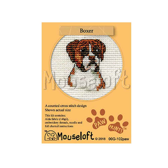 Mouseloft Paw Prints Boxer Stitchlet Kit