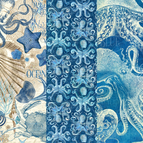 12" x 12" Papers | Ocean Blue Collection | Graphic 45 | Various Designs