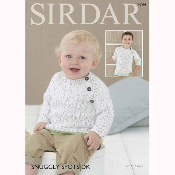Boy's Sweaters Knitting Pattern | Sirdar Snuggly Spots DK and Snuggly DK 4744 | Digital Download - Main Image