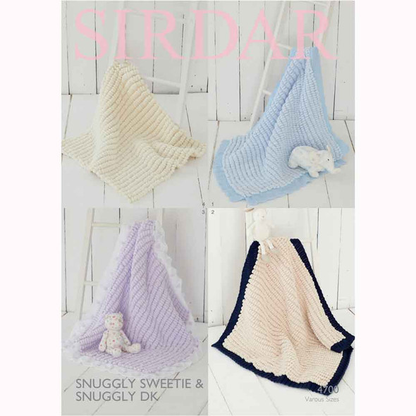 Blankets Knitting Pattern | Sirdar Snuggly Sweetie & Snuggly DK 4700 | Digital Download - Main Image