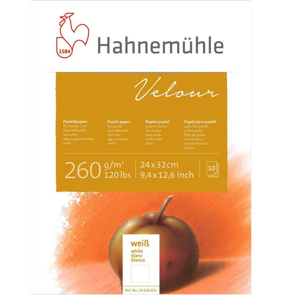 Hahnemuhle | Velour Pastel Pad | 260gsm | 24 x 32cm | White