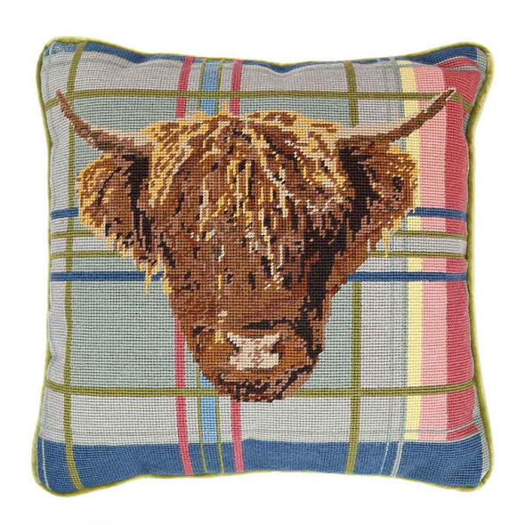 Cleopatra's Needle Cushion Tapestry Kit 14x14" | Highland Cow - Main Image