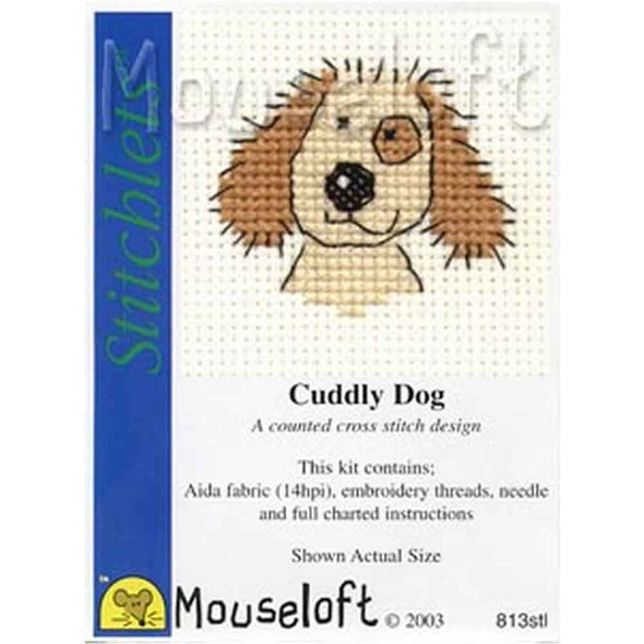 Mouseloft Stitchlets Mini Cross Stitch Kits | Cuddly Dog