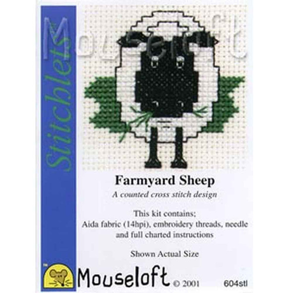 Mouseloft Stitchlets Mini Cross Stitch Kits | Farmyard Sheep