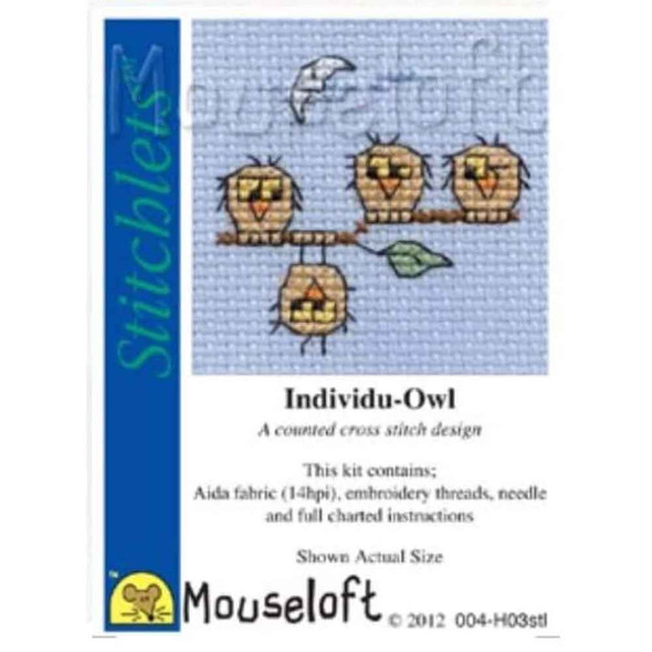 Mouseloft Stitchlets Mini Cross Stitch Kits | Individu-owl