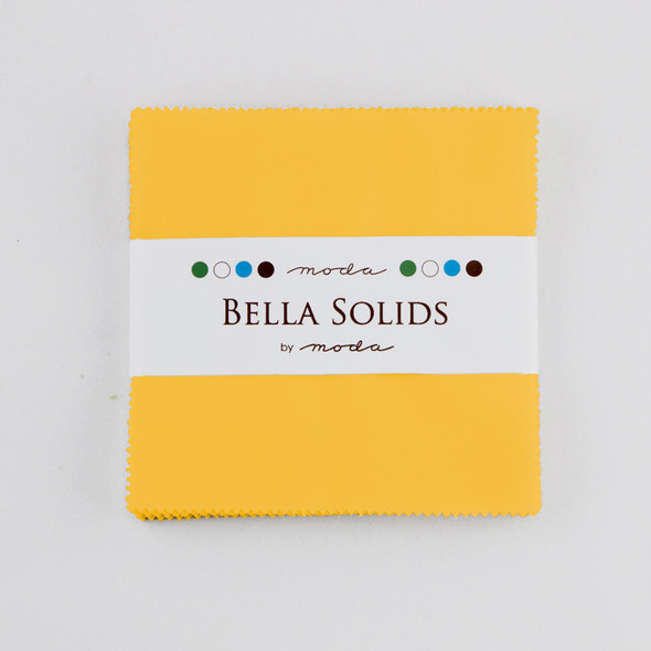 Bella Solids | Moda Fabrics | Charm Pack | 9900PP-24S | Yellow
