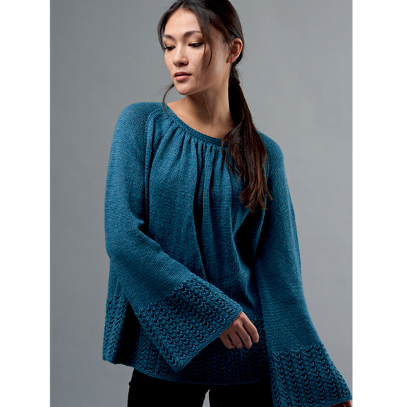 Khloe Bell Shaped Lace Top Knitting Pattern | WYS Exquisite 4 Ply Knitting Yarn WYS98010 | Digital Download - 2nd Image