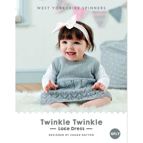 Twinkle Twinkle Lace Dress Knitting Pattern | WYS Bo Peep 4 Ply Knitting Yarn WYS98989 | Free Digital Download - Main Image