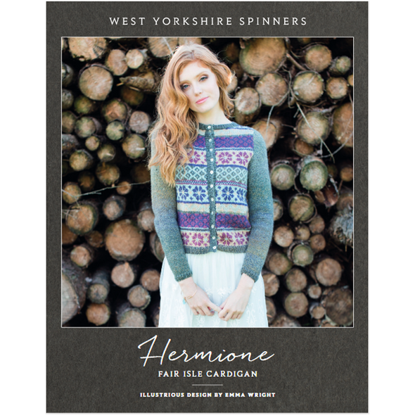 Hermione Fair Isle Cardigan Knitting Pattern | WYS Illustriuos DK Knitting Yarn WYS98993 | Free Digital Download - Main Image