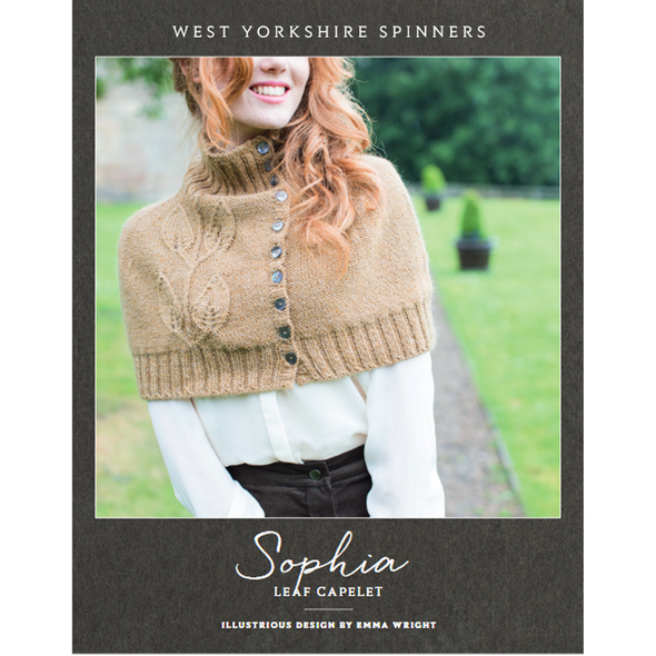 Sophia Leaf Capelet Knitting Pattern | WYS Illustriuos DK Knitting Yarn WYS98997 | Free Digital Download - Main Image